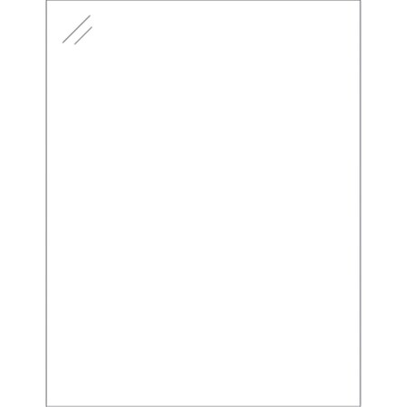 Officespace 8.5 x 11 in. Crystal Clear Rectangle Laser Labels - Crystal Clear - 8.5 x 11 in. OF3352990